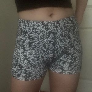 Nike Black White Pattern Dri-fit Shorts XS